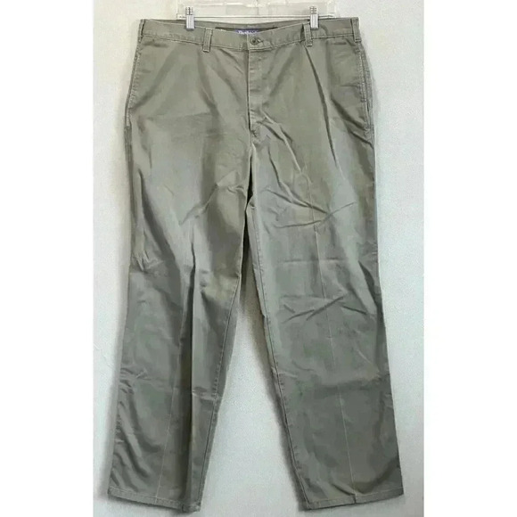 Vintage Duxbak Men's Chino Pants Size 40 X 32‎ Gray 100% Cotton USA Made - Picture 1 of 10